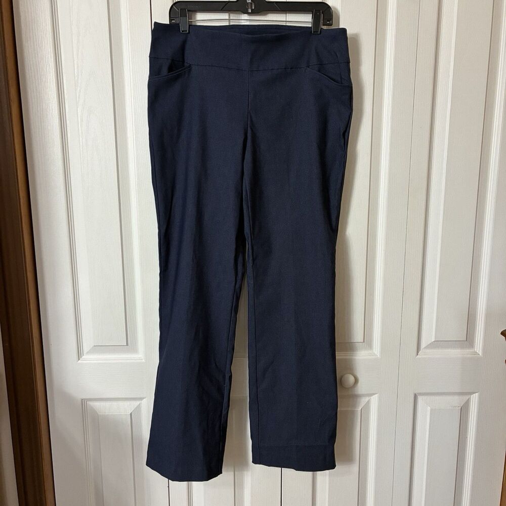 Counterparts Pants Womens Sz L Navy Super Stretch Mid Rise Boot Cut Comfy Pant - Picture 11 of 11